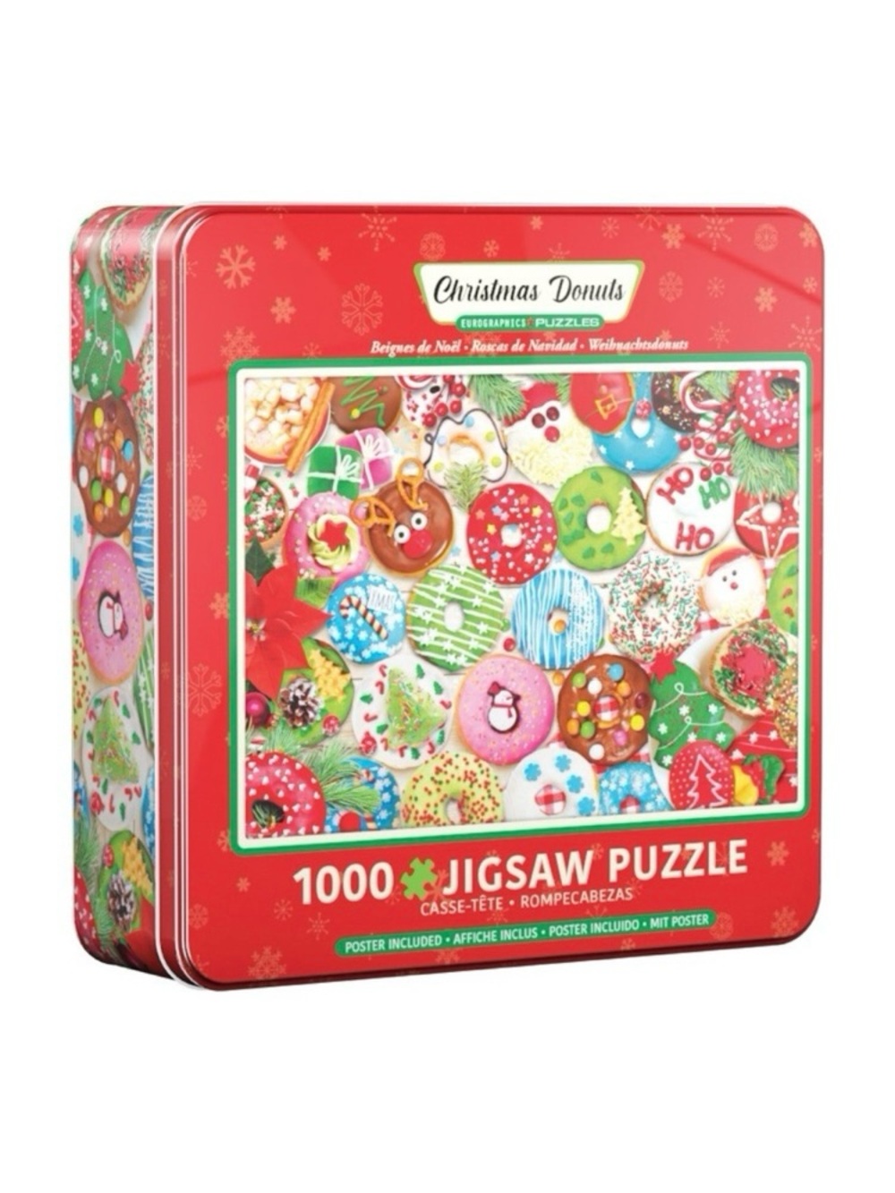 Eurographics Christmas Donuts Jigsaw Puzzle in Tin | 1000 pieces